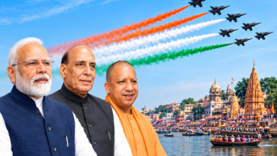 Photo of रक्षामंत्री राजनाथ स‍िंंह और सीएम योगी आद‍ित्‍यनाथ पहुंचे काशी, बाबा दरबार में लगाई हाज‍िरी; Varanasi Air Show 2026